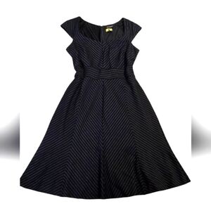 White House Black Market Black A-Line Flutter Sleeve Dress